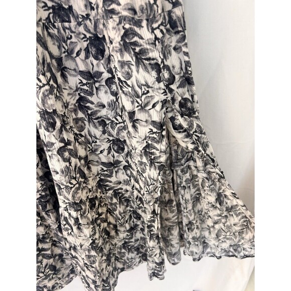 Abercrombie & Fitch Smocked Square Neck Puff Sleeve Midi Dress XS Coastal Beach - Picture 5 of 9